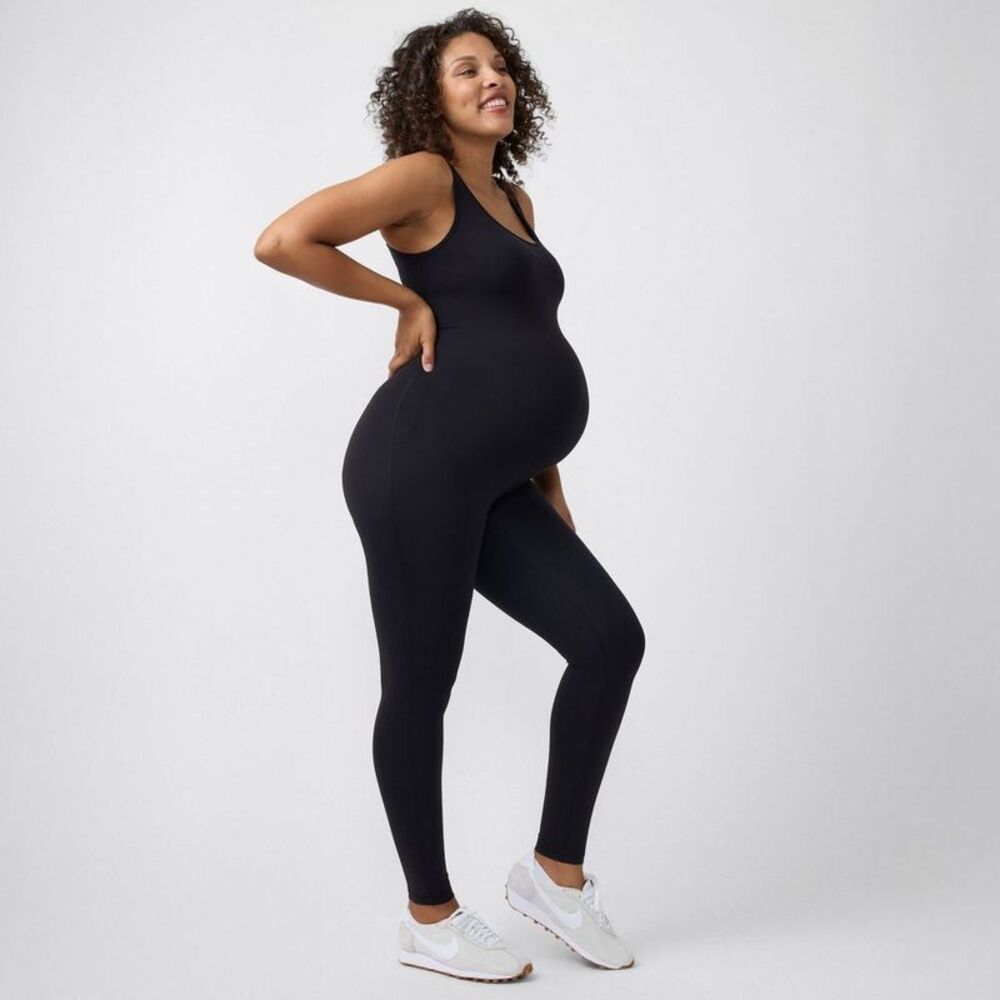 Ingrid & Isabel Everyday Maternity Long Unitard - Black M